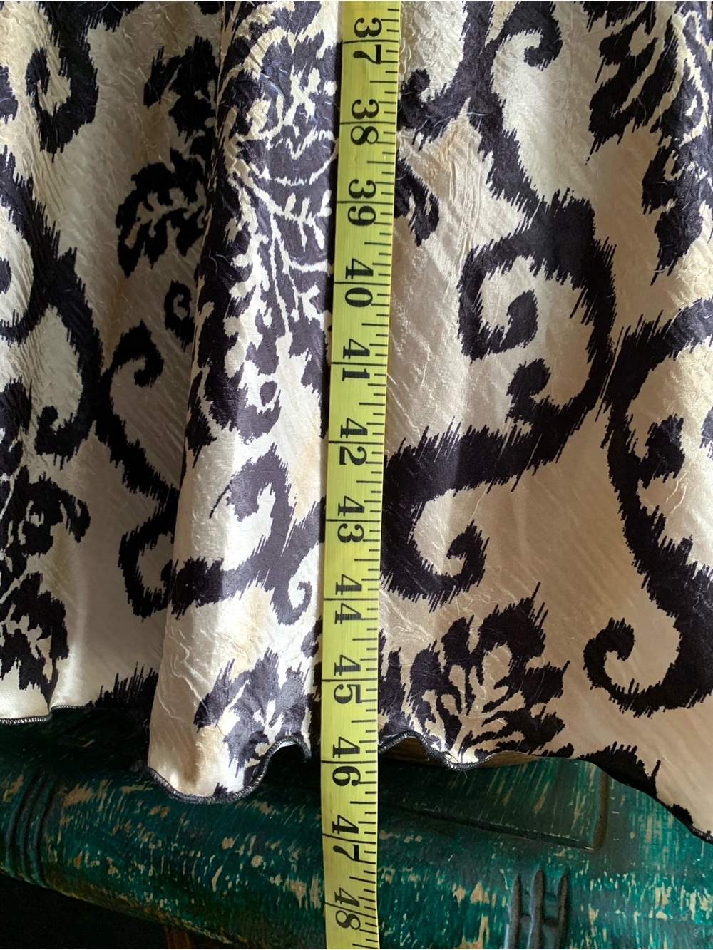 Komarov Maxi Dress 1930s Style Damask
Scroll Crinkle Cocktail Gown Black/Tan- M - Picture 14 of 15